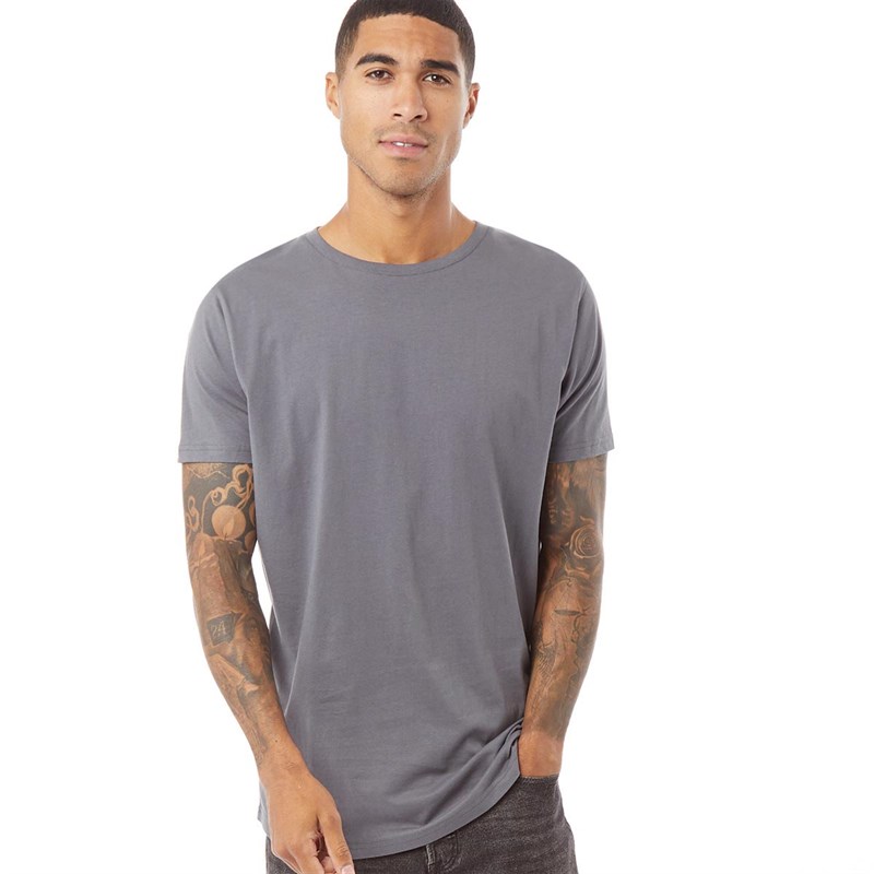 Buy Fluid Mens Longline TShirt Irongate