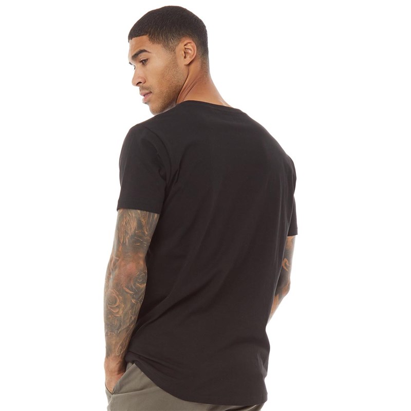 Buy Fluid Mens Longline TShirt Black