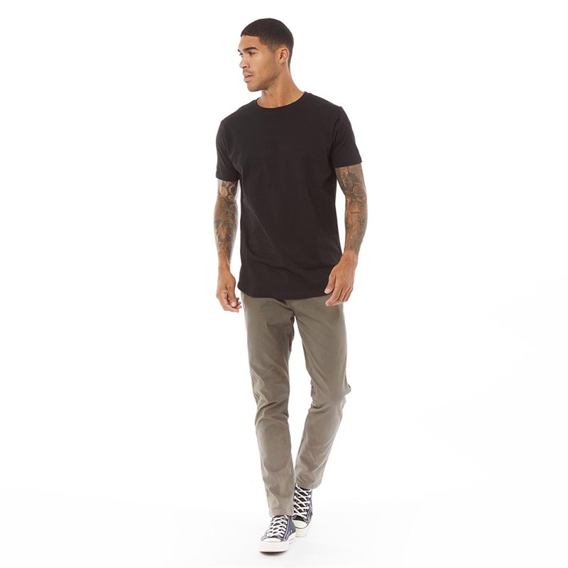Buy Fluid Mens Longline TShirt Black