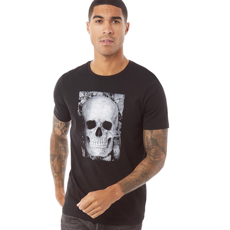 Buy Fluid Mens Skull TShirt Black