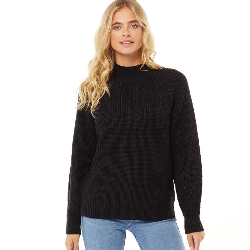 Buy Fluid Womens Crew Neck Sweater Black