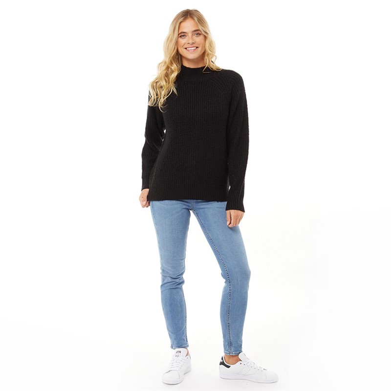 Buy Fluid Womens Crew Neck Sweater Black