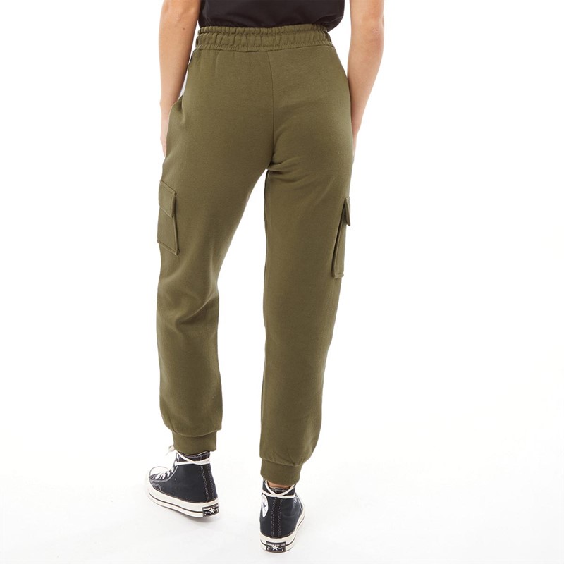 Buy Fluid Womens Cargo Fleece Joggers Khaki