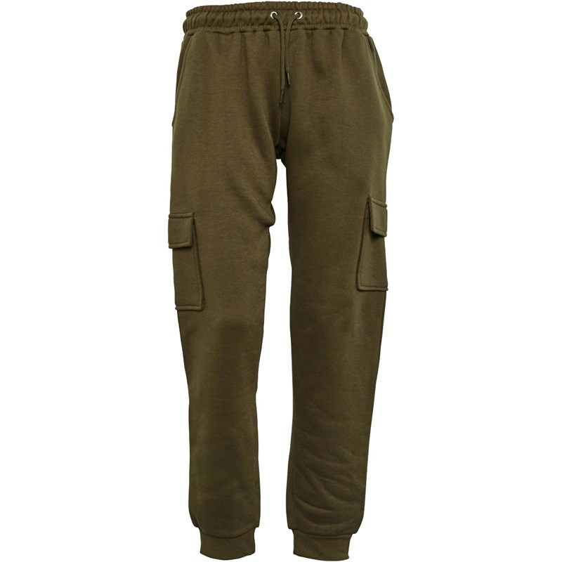 Buy Fluid Womens Cargo Fleece Joggers Khaki