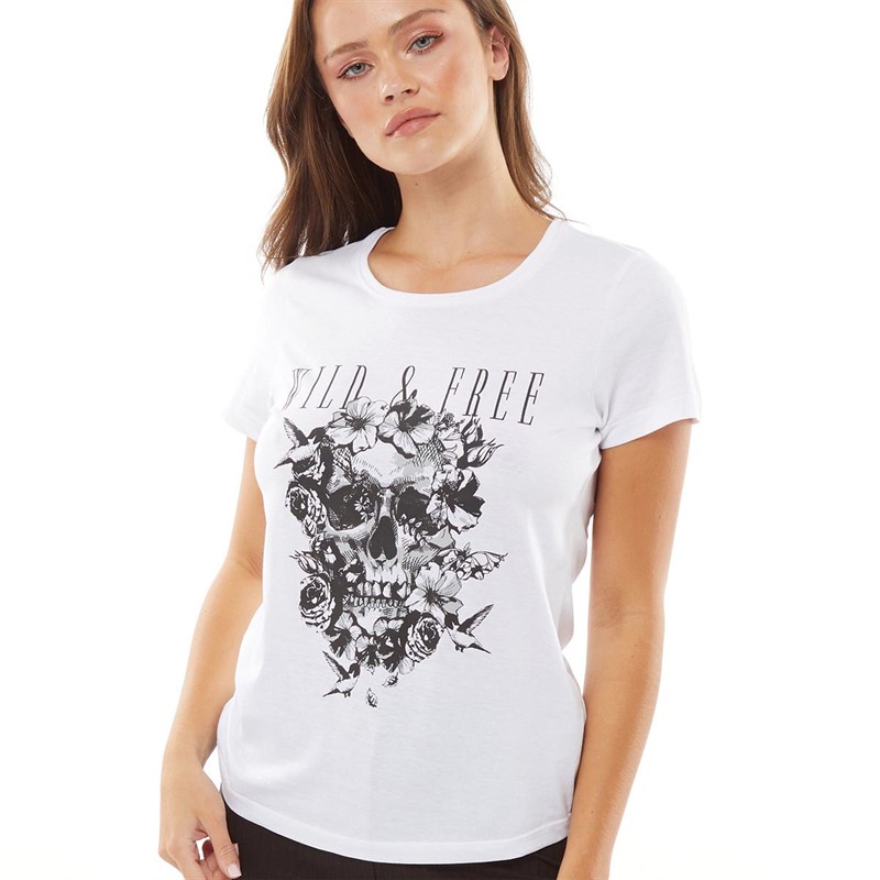 Buy Fluid Womens Printed TShirt White
