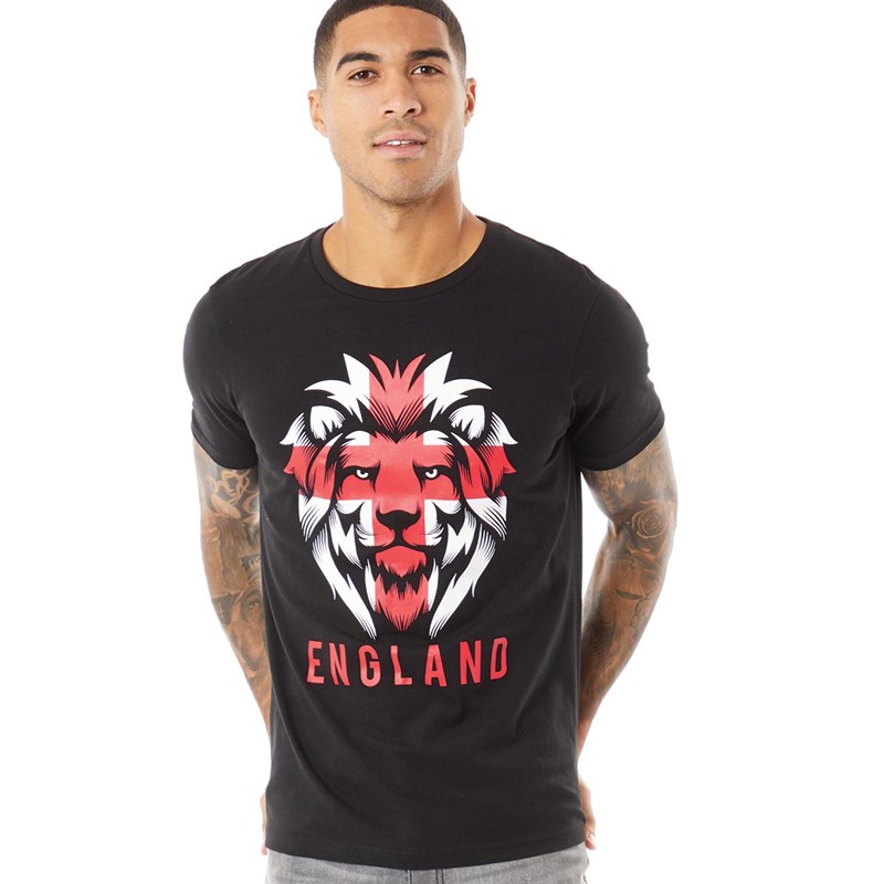 Buy Fluid Mens England Lion TShirt Black
