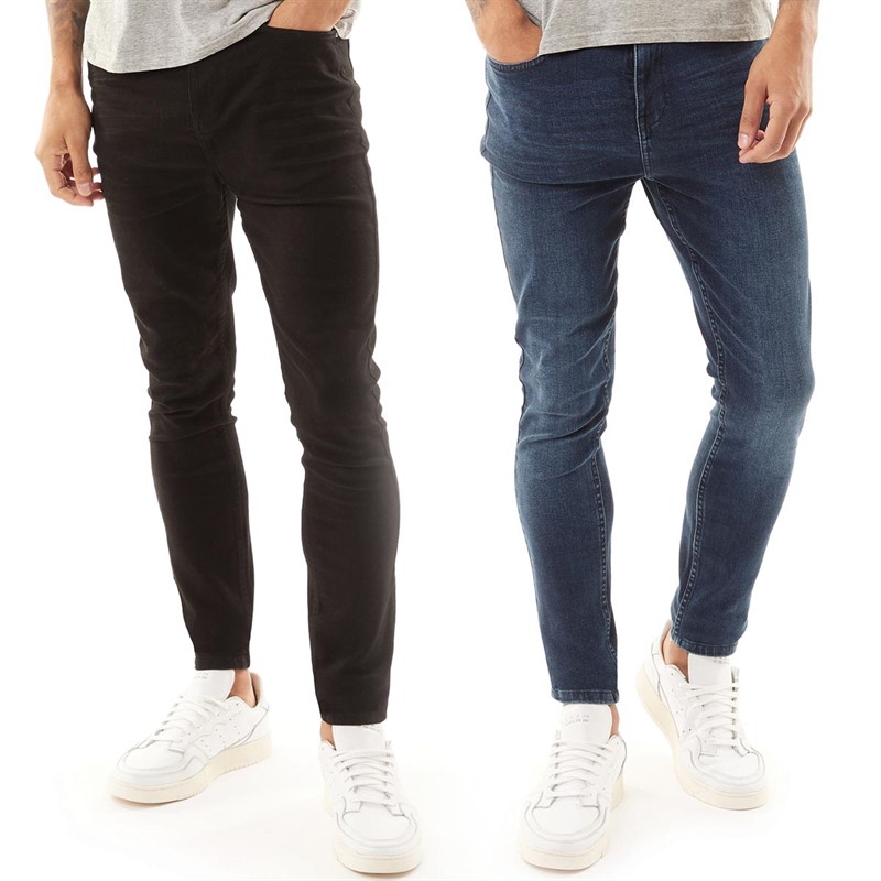 Fluid Herren Skinny Jeans Blau