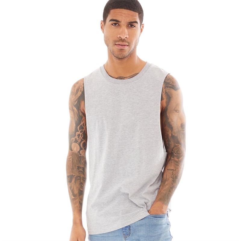 Buy Fluid Mens Tank Vest Grey Marl 1