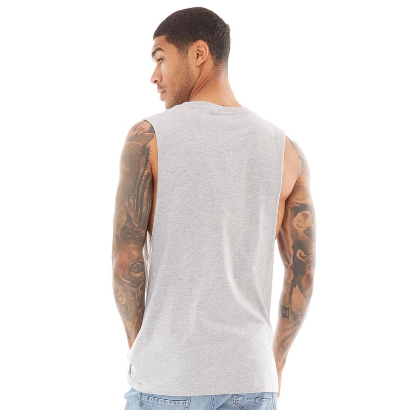 Buy Fluid Mens Tank Vest Grey Marl 1