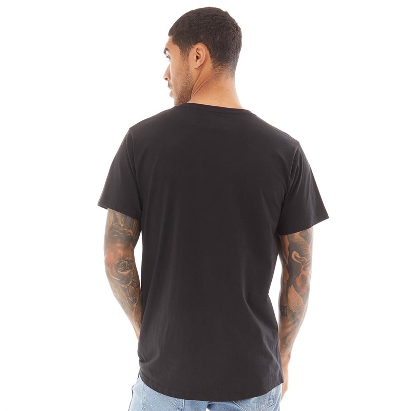 Buy Fluid Mens Longline TShirt Black