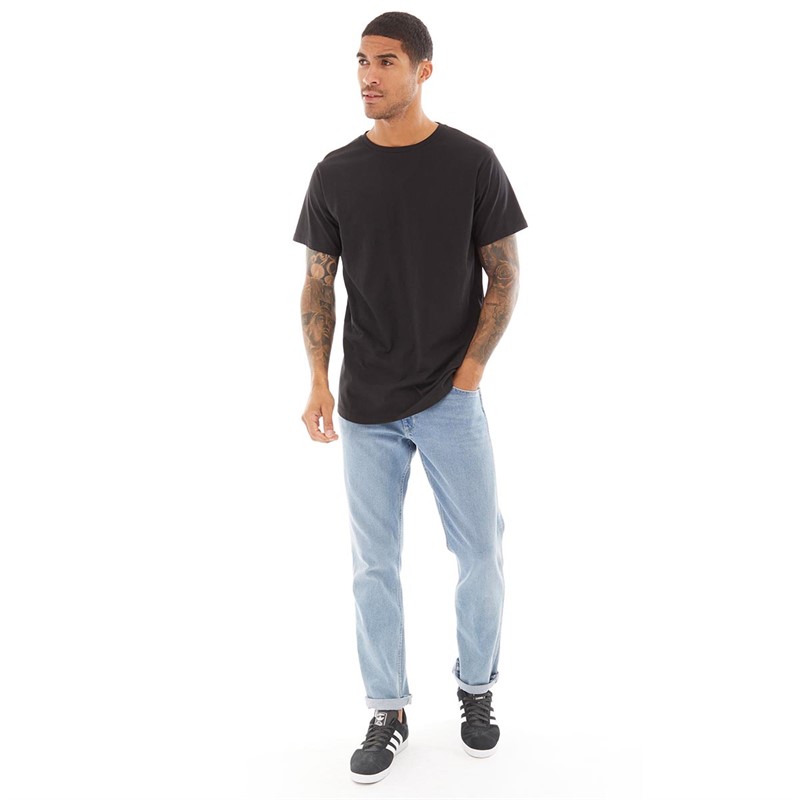 Buy Fluid Mens Longline TShirt Black