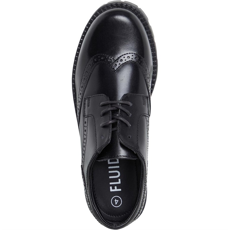 Buy Fluid Junior Boys Leather Brogue School Shoes Black