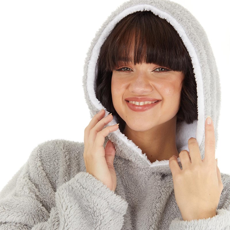 Buy Fluid Womens Oversized Blanket Hoodie Grey