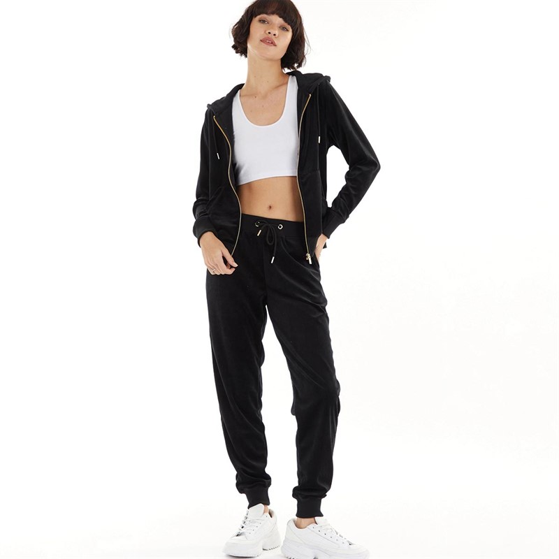 Buy Fluid Womens Ladies Velour Tracksuit Black