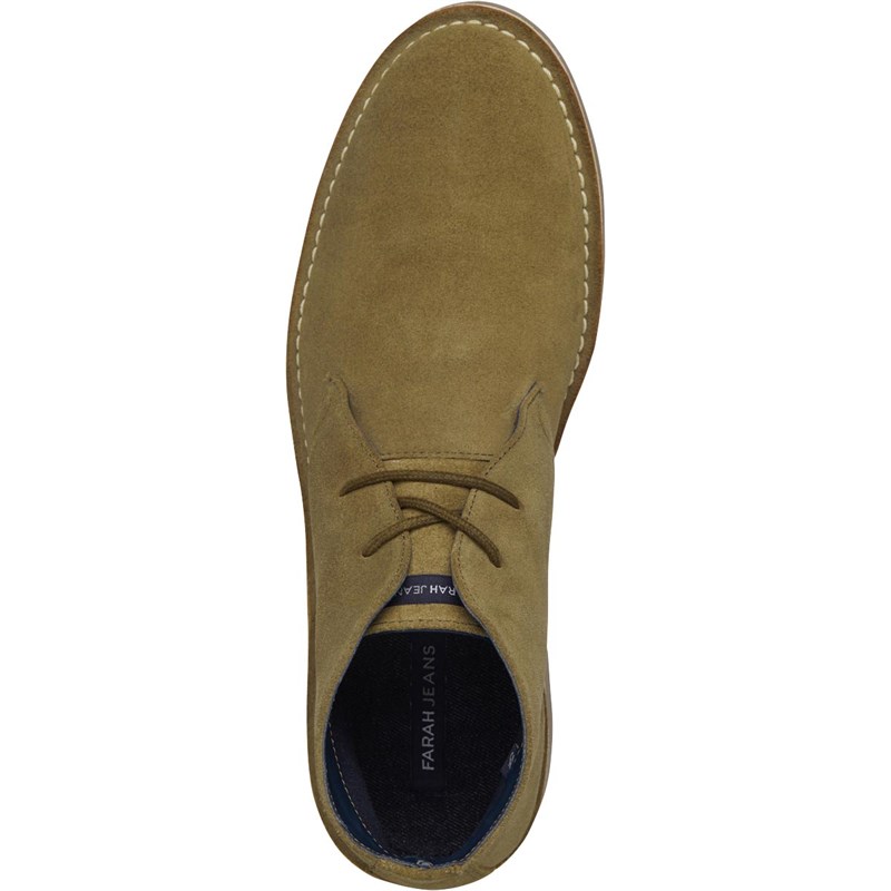 Buy FARAH Jeans Mens Desert Boots Stone