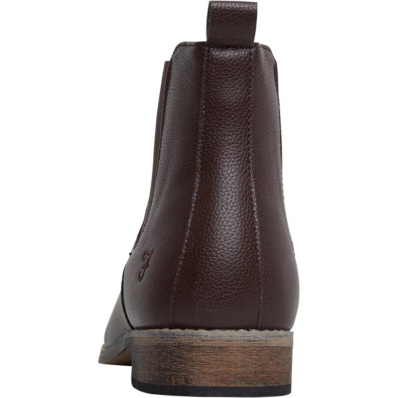Buy FARAH Mens Kirk Synthetic Chelsea Boots Brown