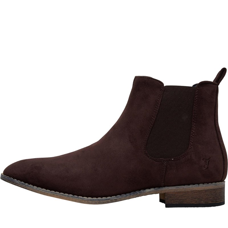 Buy FARAH Mens Kirk Suede Chelsea Boots Brown