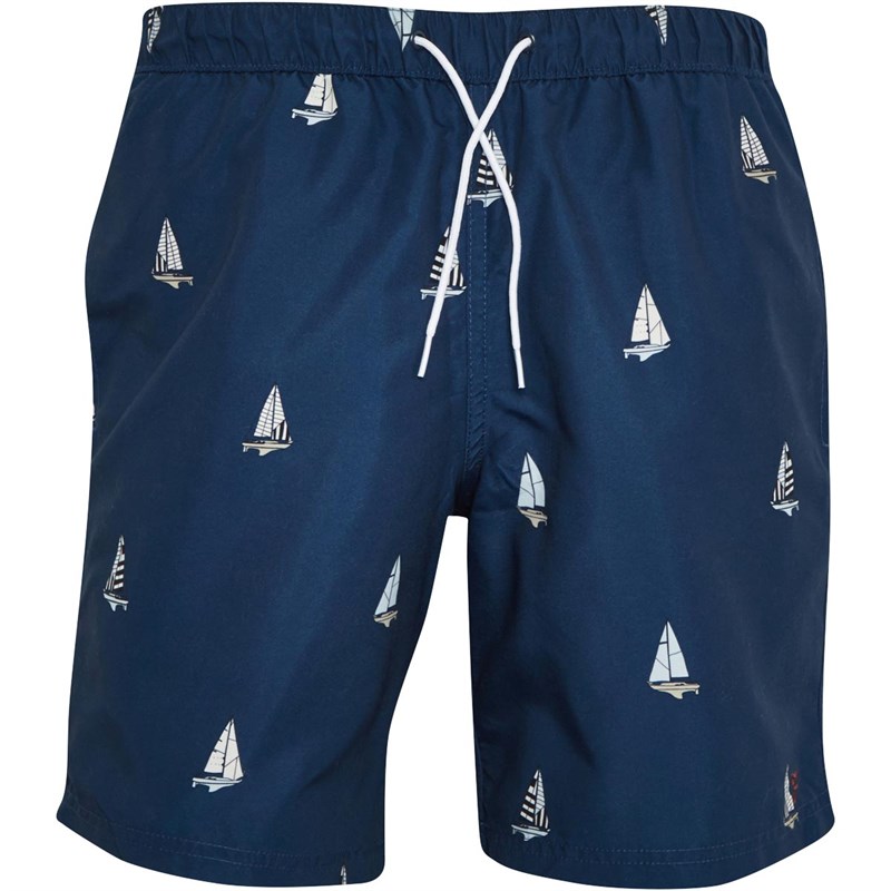 Buy FARAH Mens Doylan Boat Print Swim Shorts Yale