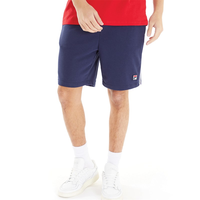 Buy Fila Mens Pace Taped Fleece Shorts Fila Navy