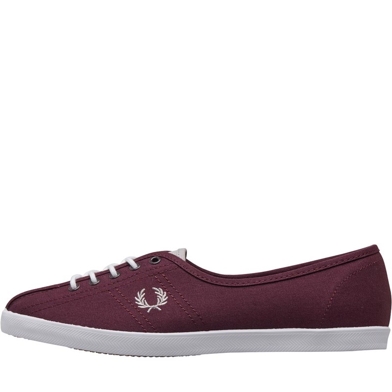 Buy Fred Perry Womens Aubrey Canvas Bowling Shoes Mahogany