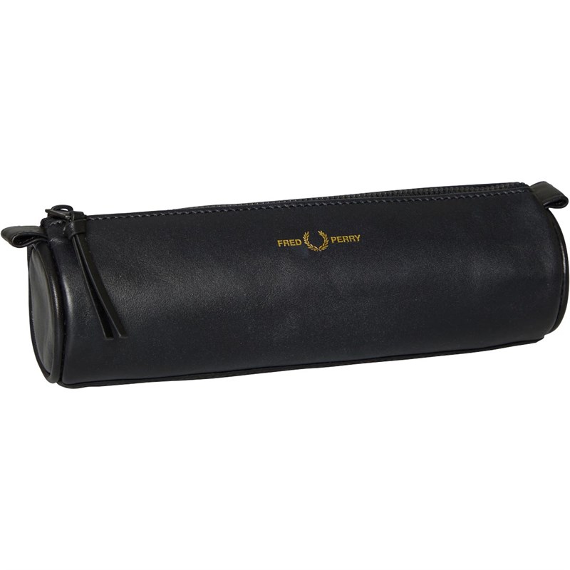Buy Fred Perry Mens Leather Small Travel Case Black