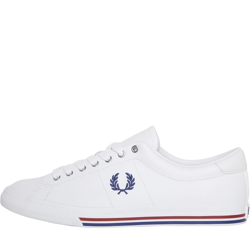 Buy Fred Perry Mens Underspin Leather Trainers White