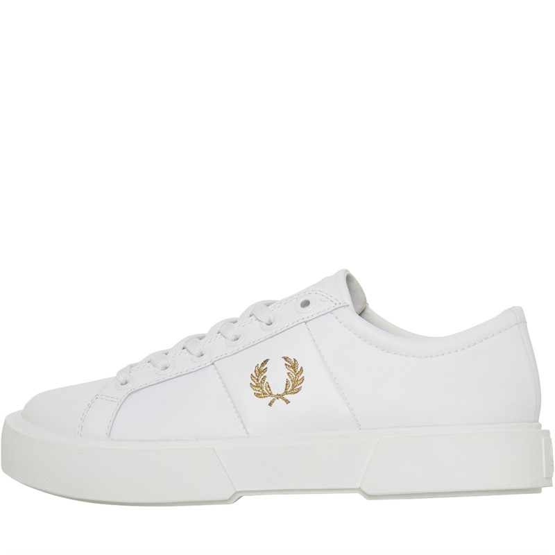 Buy Fred Perry B70 Poly/Leather Trainers Snow White