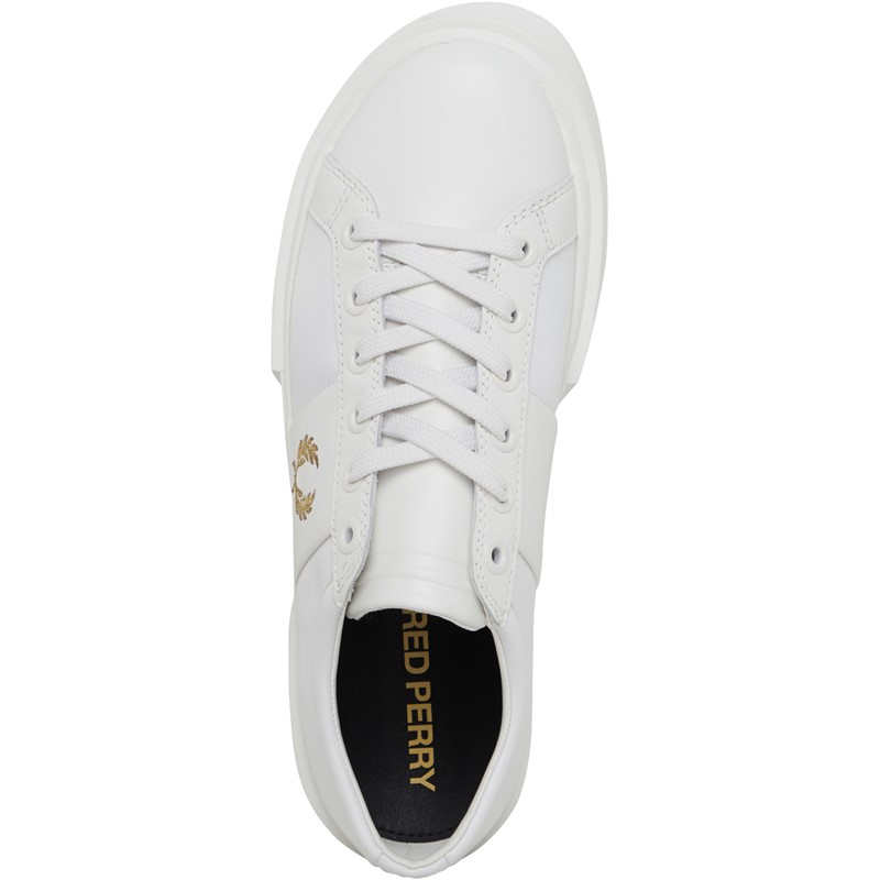Buy Fred Perry B70 Poly/Leather Trainers Snow White