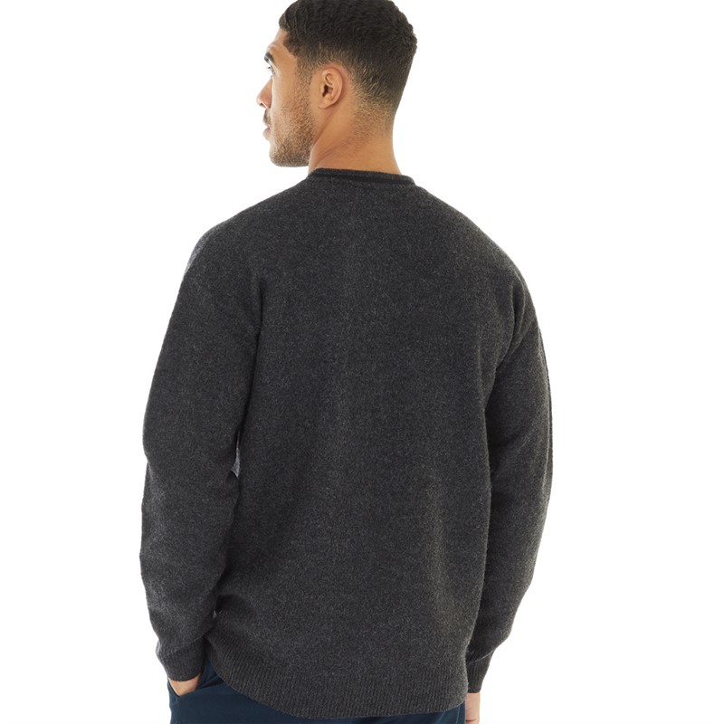 Buy Fred Perry Mens Jumper Black Marl