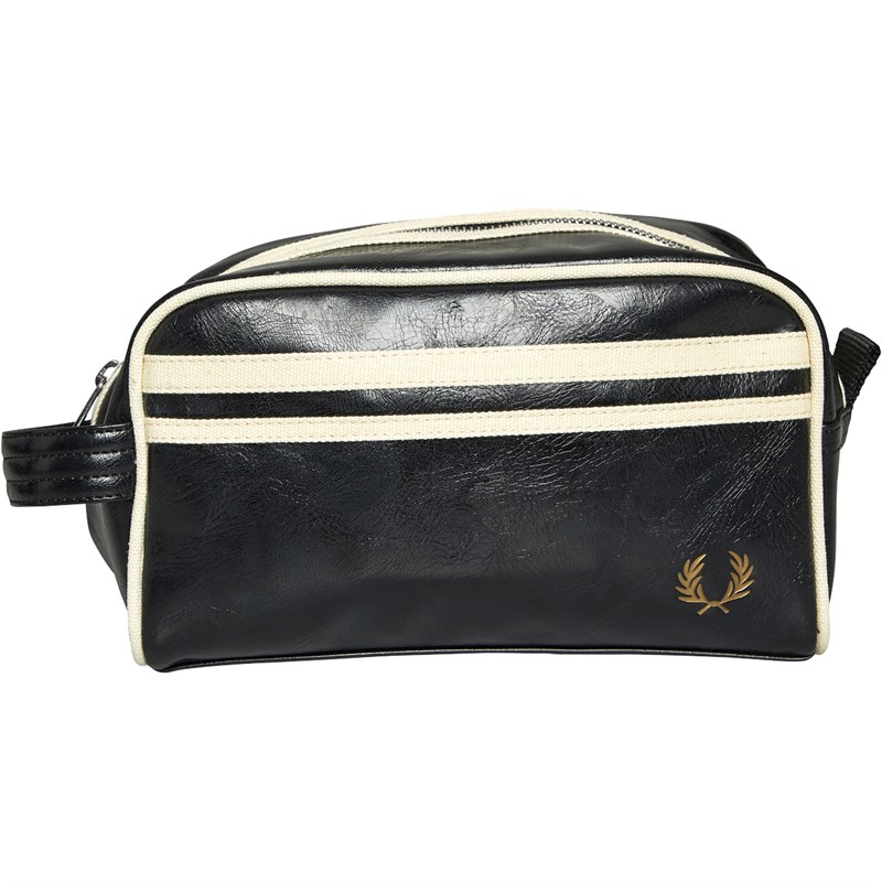 Buy Fred Perry Mens Classic Washbag Black/Ecru