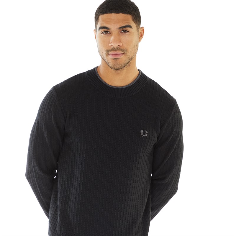 Buy Fred Perry Mens Jumper Black