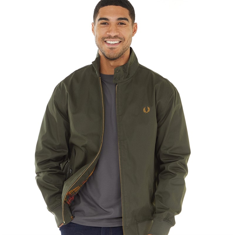 Buy Fred Perry Mens Harrington Jacket Hunting Green