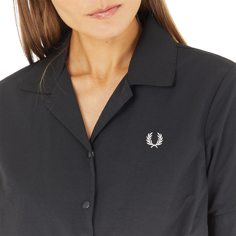 Buy Fred Perry Womens Bowling Shirt Dress Black