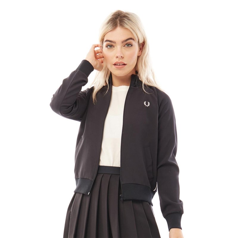 Buy Fred Perry Womens Women Tape Detail Track Jacket Navy