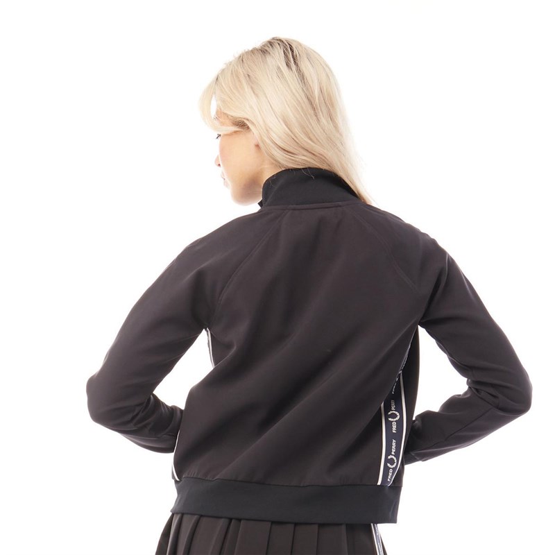 Buy Fred Perry Womens Women Tape Detail Track Jacket Navy