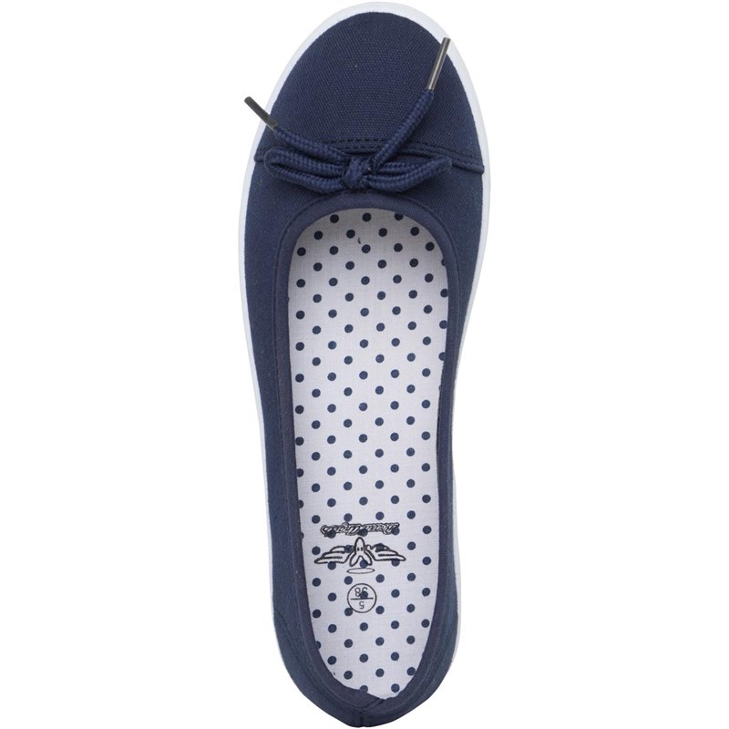 Buy Board Angels Womens Canvas Pumps With Bow Navy