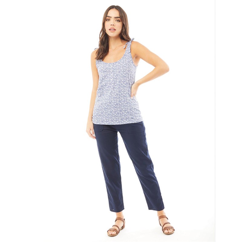 Buy Board Angels Womens Jersey Vest Denim Blue/White