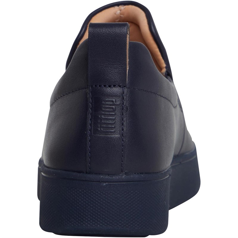 Buy FitFlop Womens Rally Leather SlipOn Trainers Midnight Navy