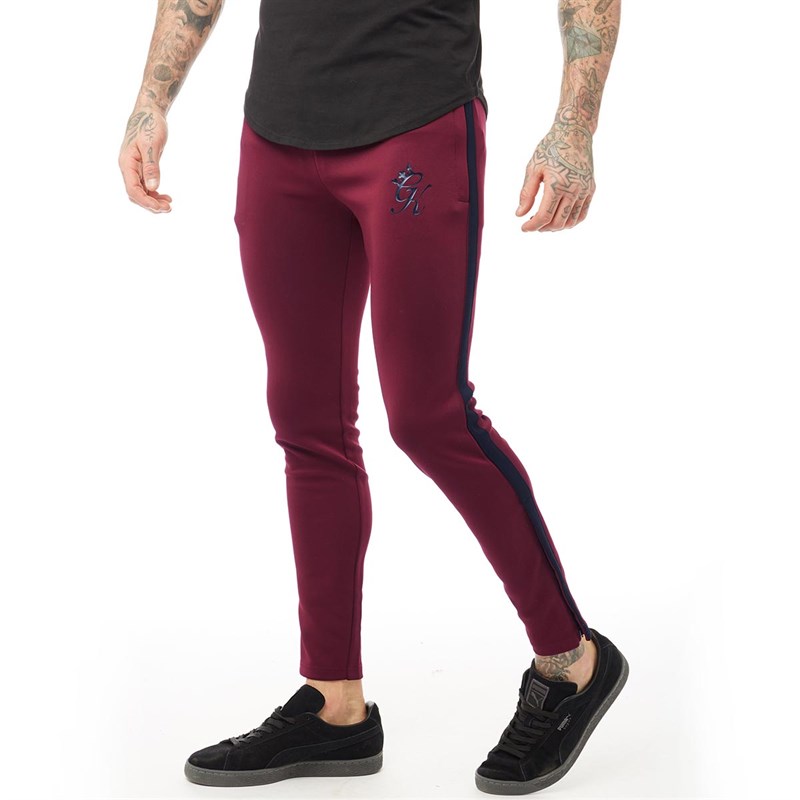 Buy Gym King Mens Taped Poly Track Pants Cordovan