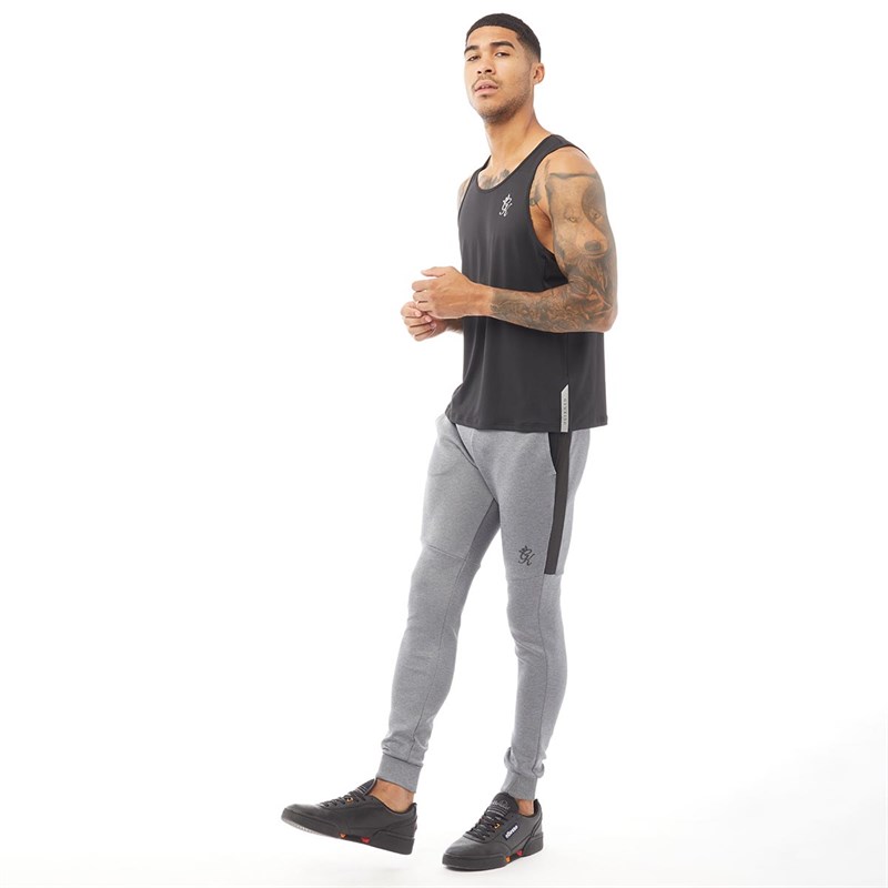 Buy Gym King Mens Sport Lift Vest Black