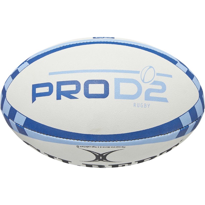 Køb Gilbert Rugby Unisex Pro D2 Replica Rugbybold Hvid