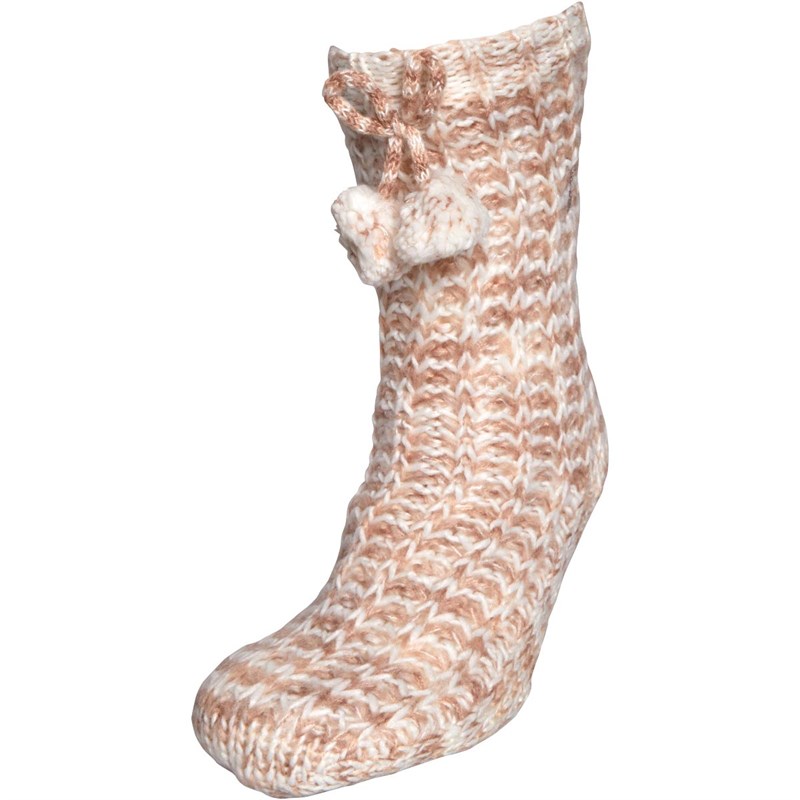 Buy Green Treat Womens Slipper Fleece Lined Pom Socks Rose