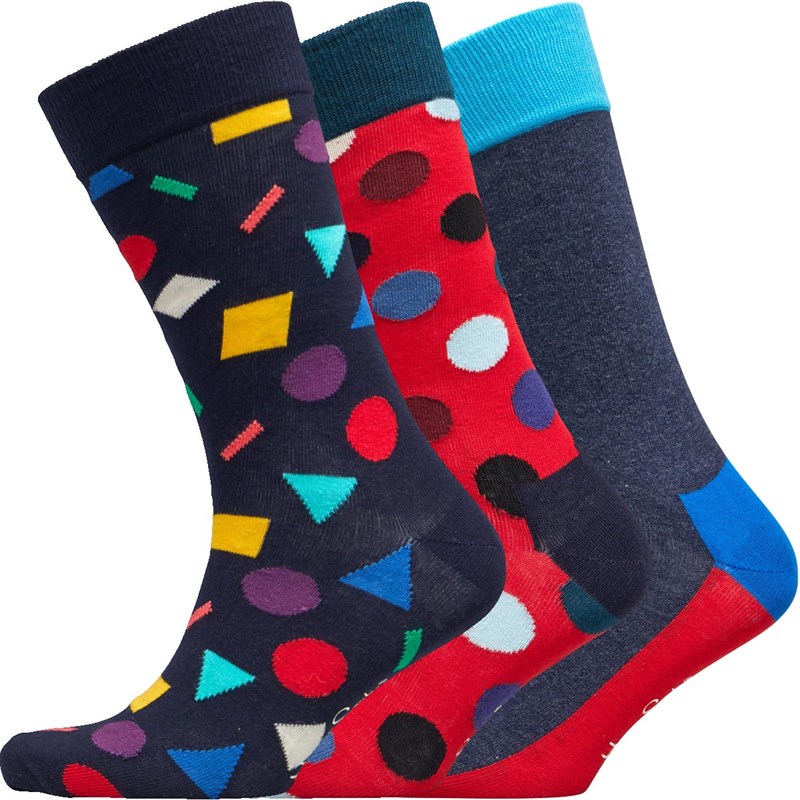 Buy Happy Socks Mens Three Pack Socks Multi