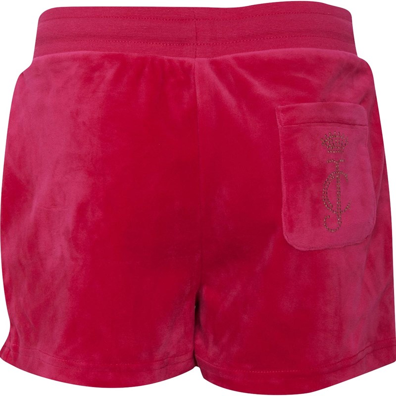 Buy Juicy Couture Junior Girls Juicy Luxe Velour Diamante Shorts Pink