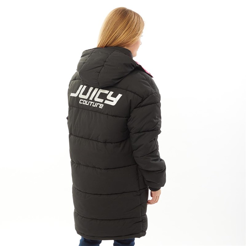 Buy Juicy Couture Girls Long Length Puffer Jacket Jet Black