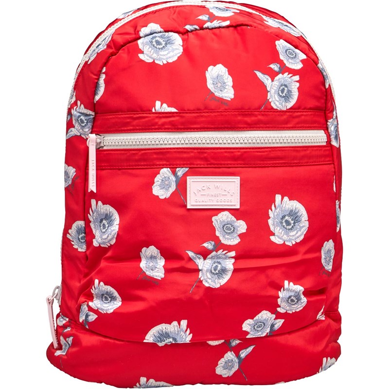 Buy Jack Wills Womens Heverhill Backpack Red Floral