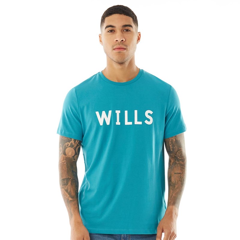 Buy Jack Wills Mens Charleston Graphic TShirt Teal