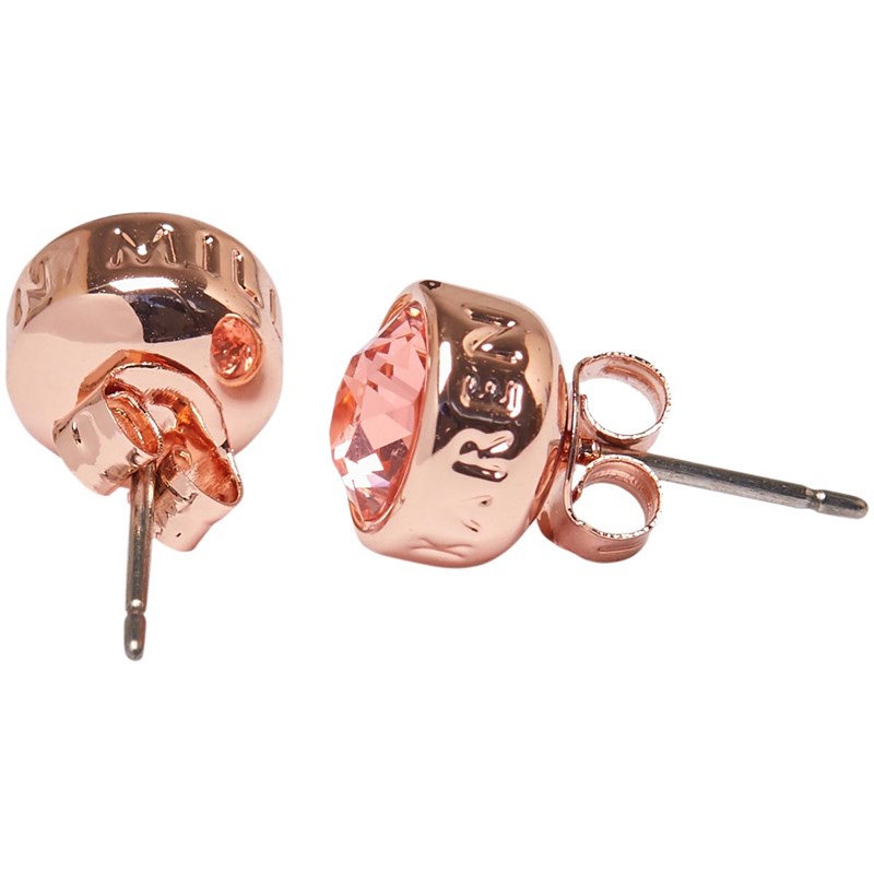 Buy Karen Millen Womens Logo Stud Earrings Rose Peach