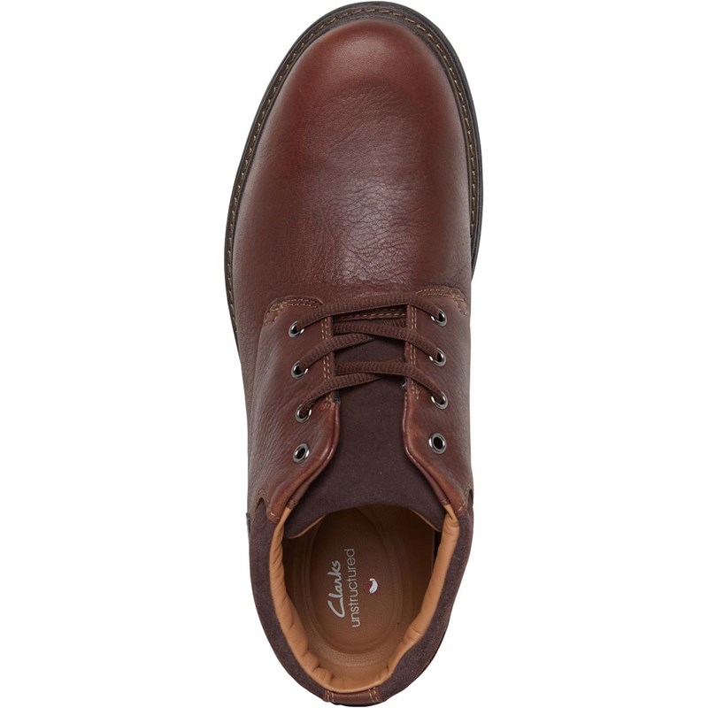 Buy Clarks Mens Un Tread Up GORETEX 2 Leather Boots Dark Brown