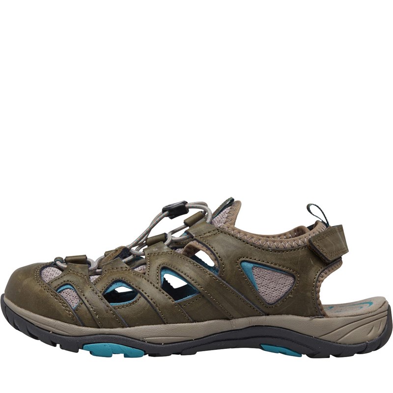 Buy Karrimor Womens Auckland Closed Toe Leather Sandals Brown